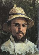 Gustave Caillebotte Self-Portrait in Colonial Helmet painting